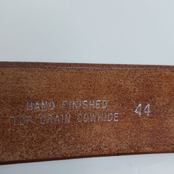 Vintage Western Men's Brown Leather Belt size 44 - Picture 6 of 8